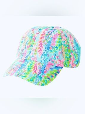 Lilly Pulitzer run around hat in catch the wave NWT HTF print!